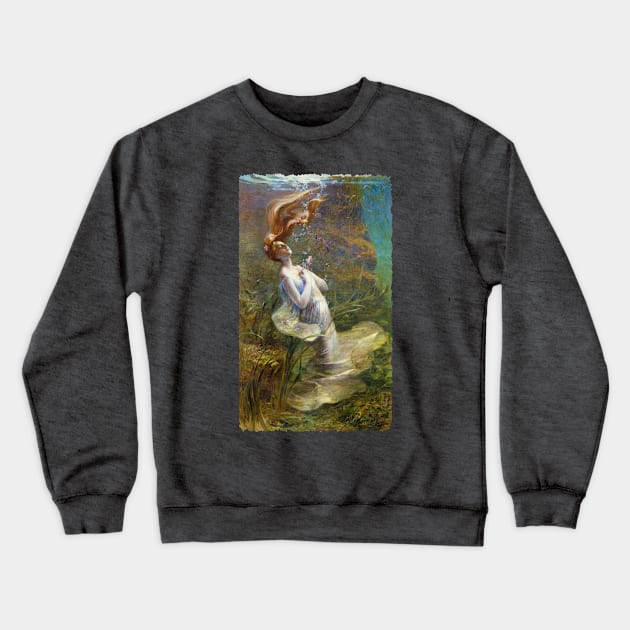 Ophelia Drowning Crewneck Sweatshirt by UndiscoveredWonders